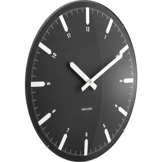Horloge murale en polypropylène realista dome noir