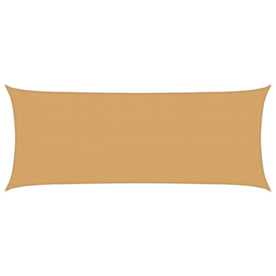 Voile d'ombrage 160 g/m² rectangulaire sable 2x4,5 m pehd