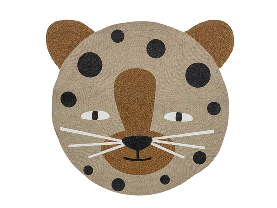 Tapis enfant rond léopard