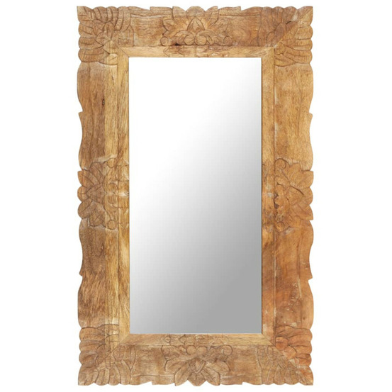 Miroir 80x50 cm bois de manguier massif