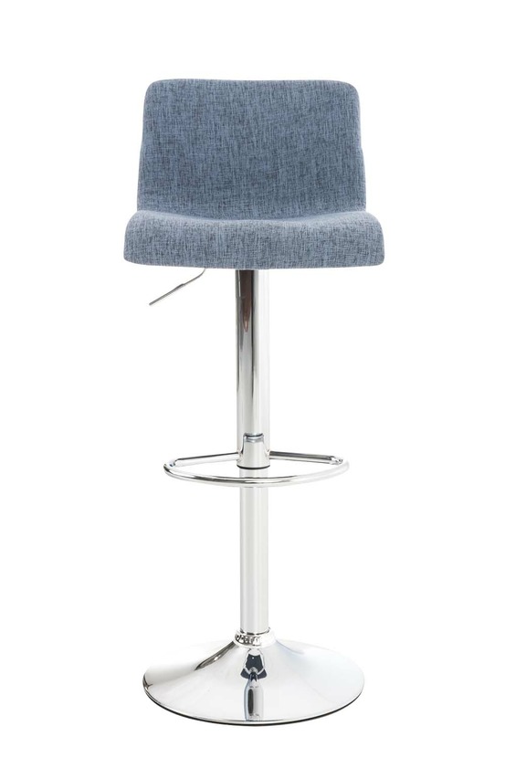 Lot de 2 tabourets de bar hoover tissu chrome