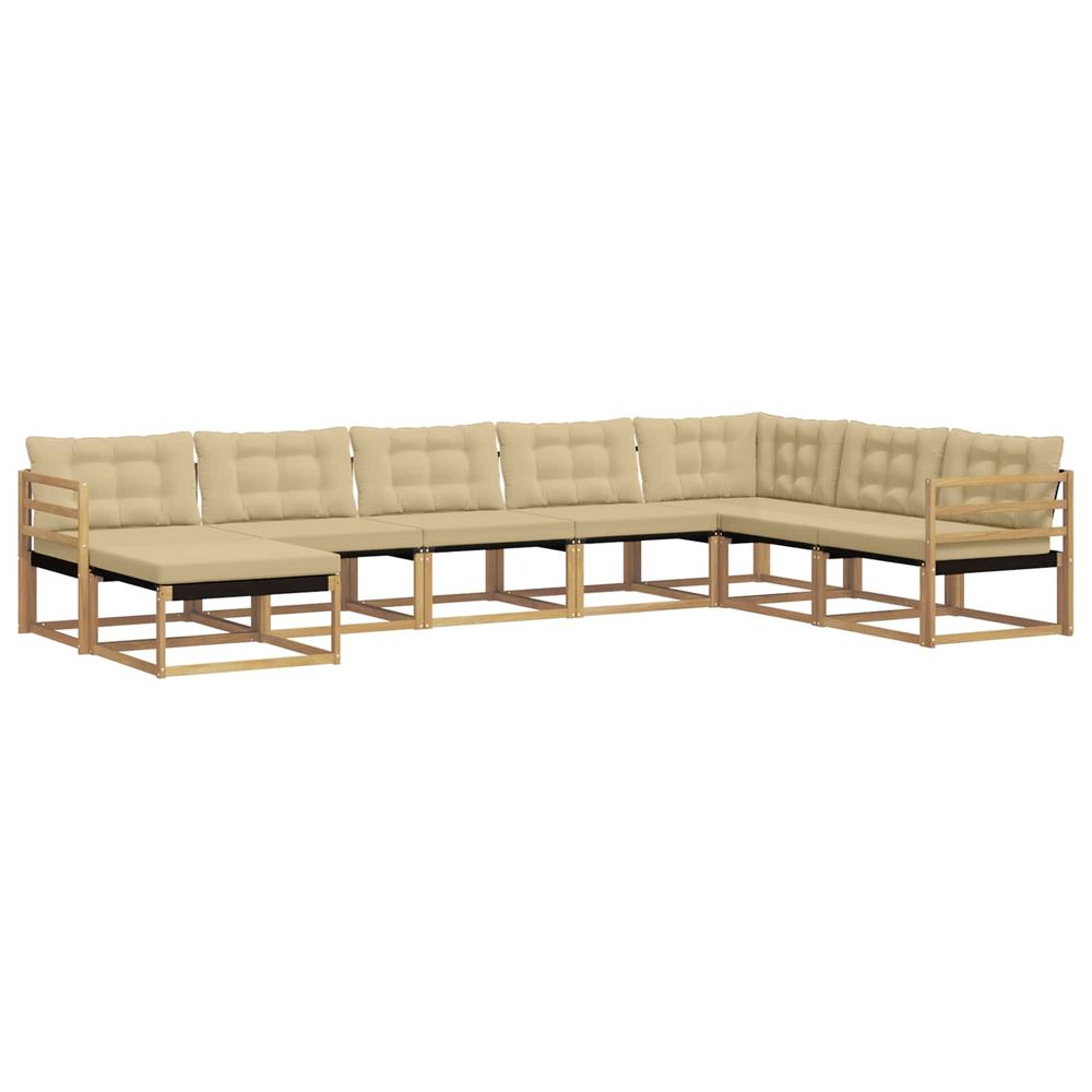Ensemble de canapés d'extérieur 8 pc blanc et beige
