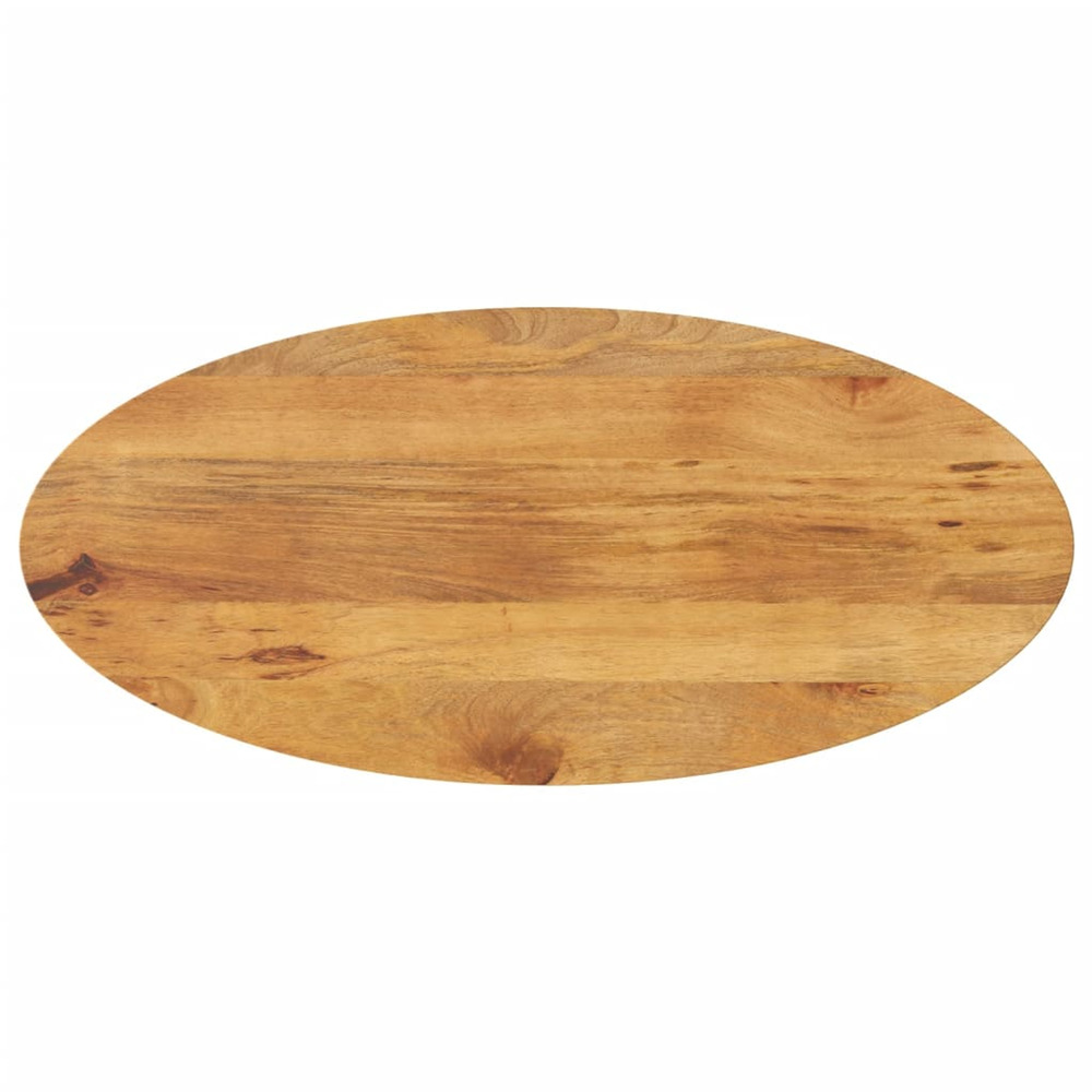 Dessus de table 140x50x3,8 cm ovale bois massif de manguier