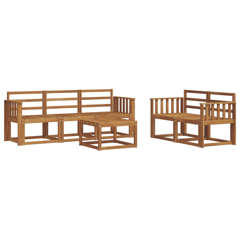 Ensemble de canapés d'extérieur naturel bois d'acacia massif