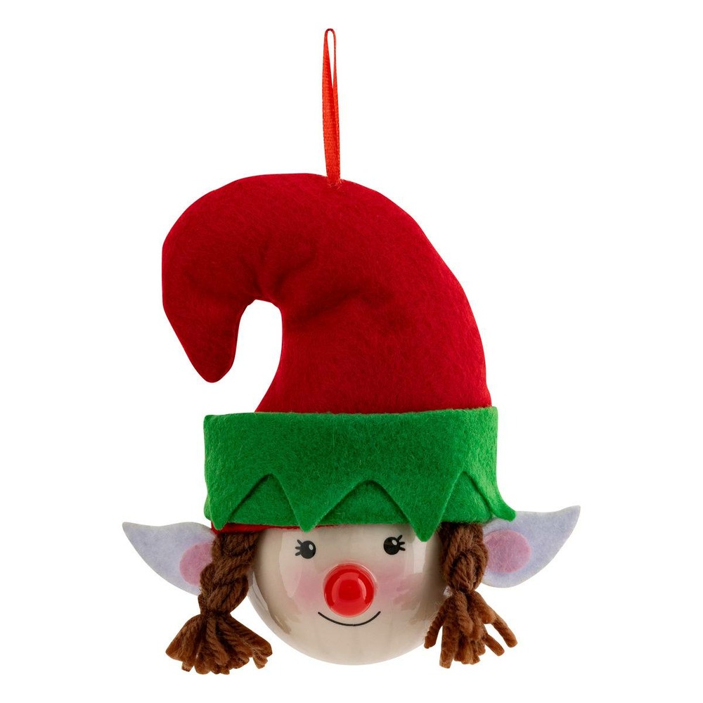 Boule lutin fille d.7,5cm papier