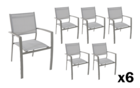 Lot de 6 fauteuils de jardin claraac taupe   creador®