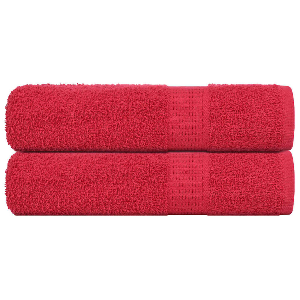 Serviettes de douche frogn 2 pcs rouge 70x140 cm 360 g/m²