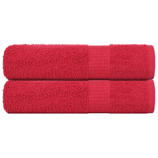 Serviettes de douche 2 pcs frogn rouge 70x140 cm 100% coton