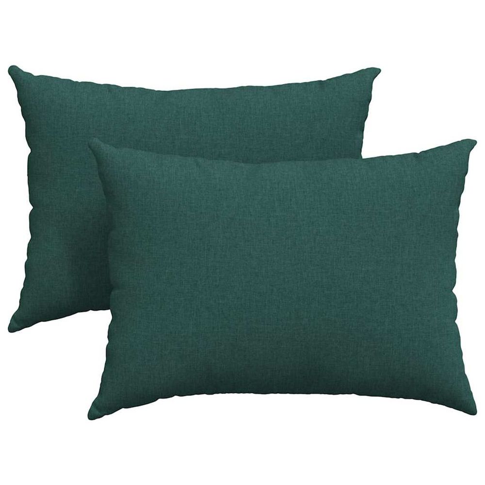 Coussins de canapé 2 pc tissu vert foncé 70 x 50 cm