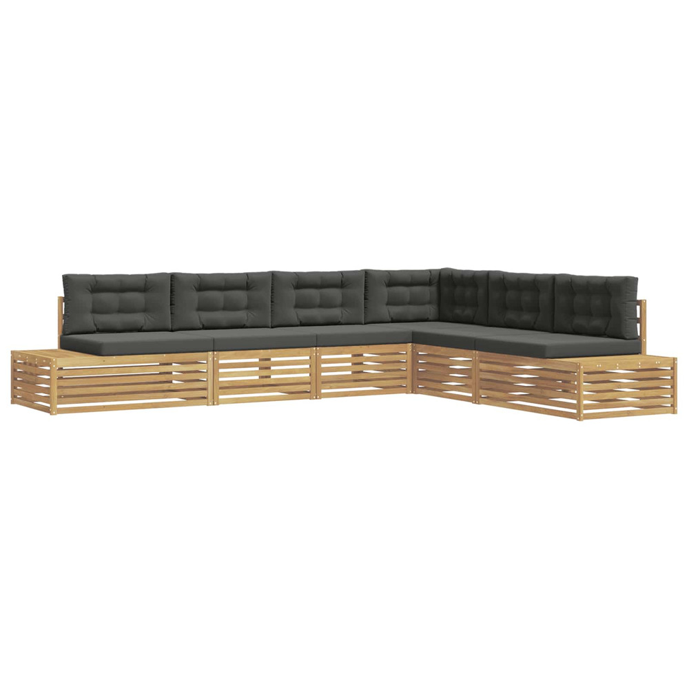 6 pièce ensemble de canapés d'extérieur polyester blanc