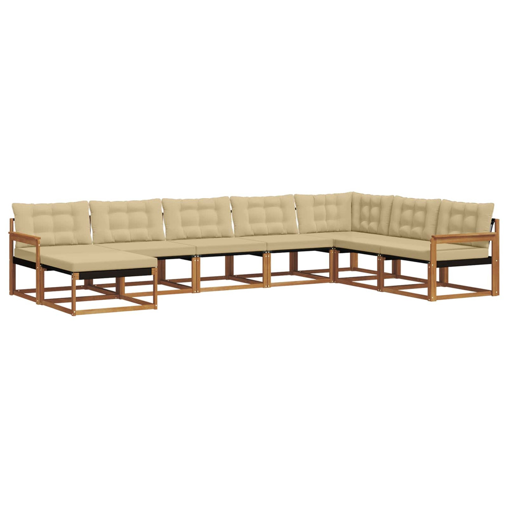 Ensemble de canapés d'extérieur 24 pcs naturel et beige