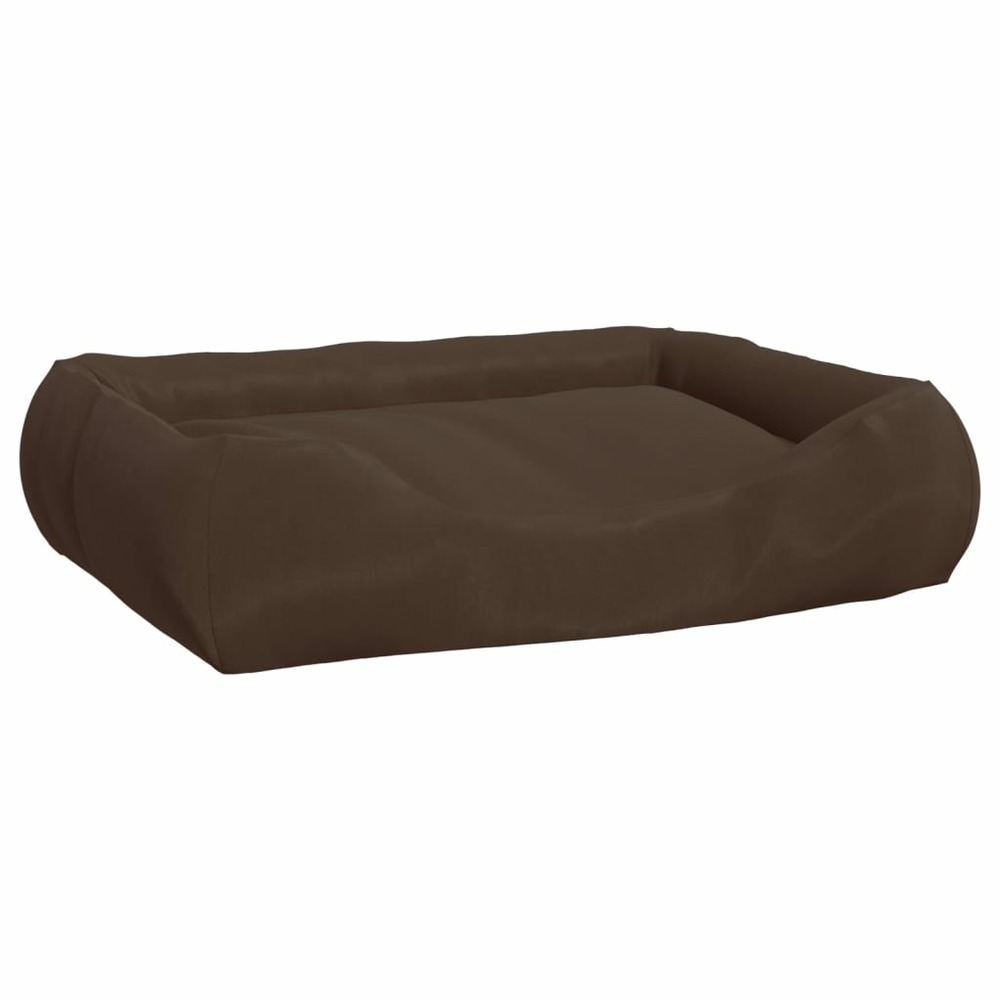 Coussin avec oreillers pour chien marron 75x58x18 cm tissu