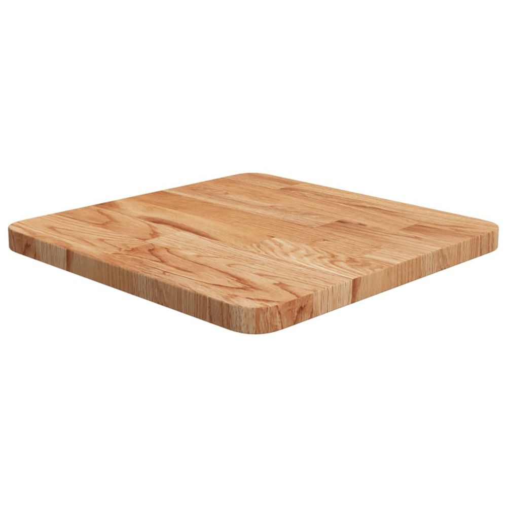 Dessus de table carré marron clair40x40x2,5cm bois chêne traité