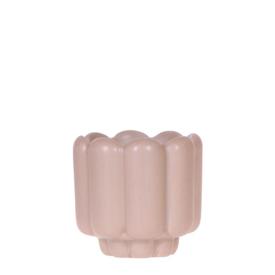 Cache-pot céramique mat - allure vintage - pot de 6cm - sable