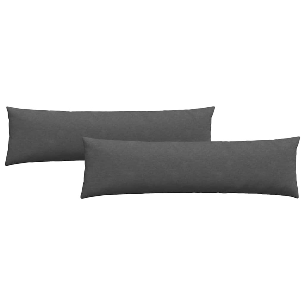 Coussins de canapé 2 pcs gris foncé 145 x 40 cm
