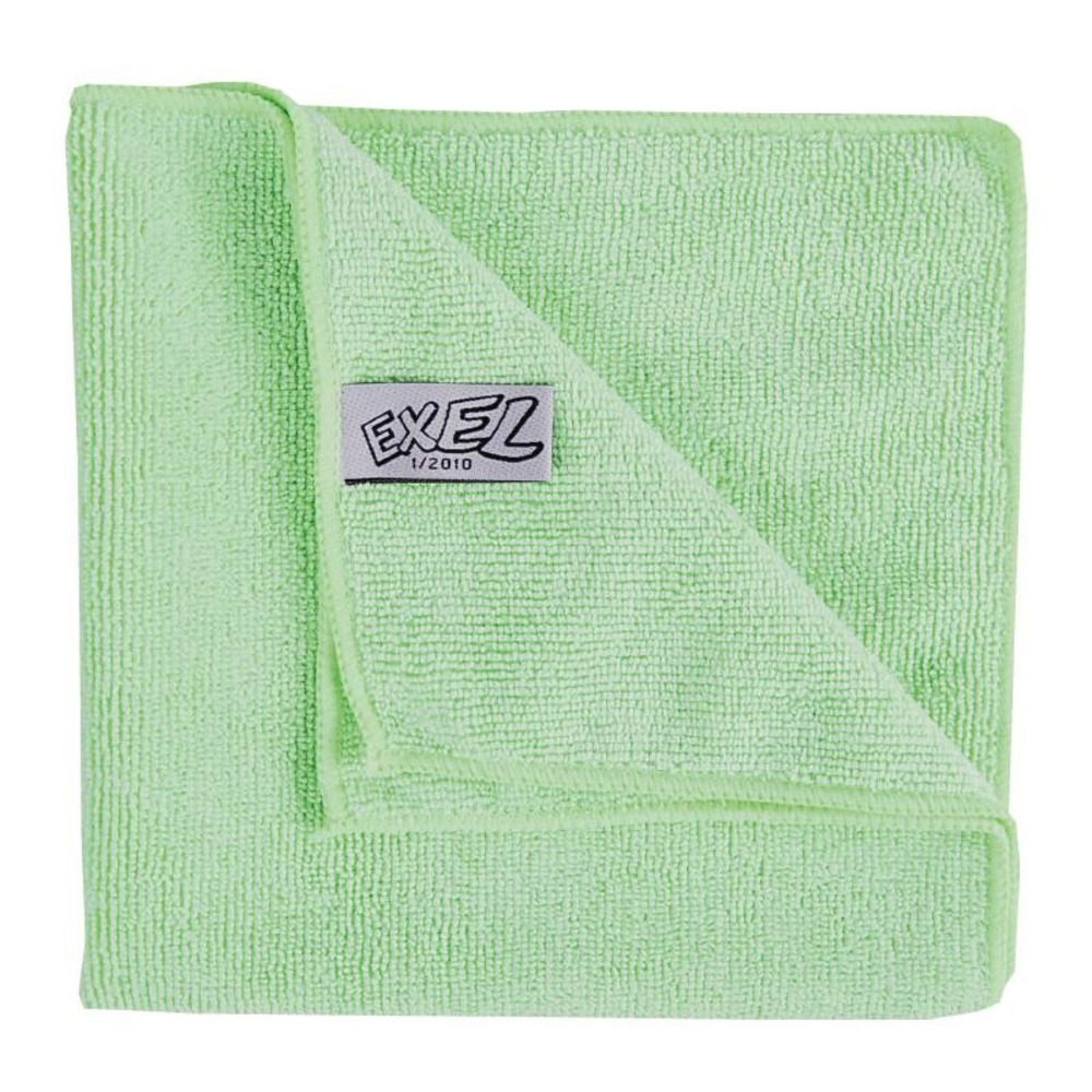 Chiffons microfibres verts jantex - lot de 5