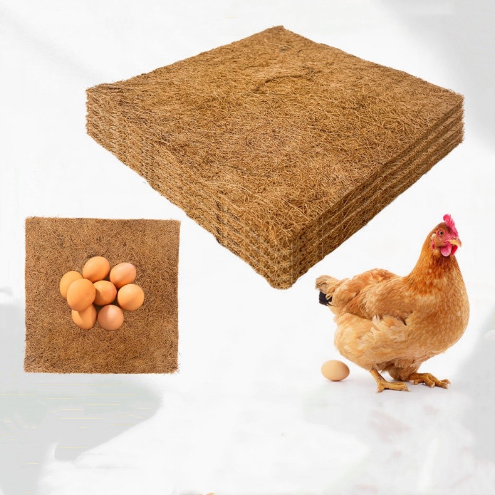 Tapis en fibre de noix de coco pour nid d'oiseau et animal de compagnie 45*45cm 5 pièces