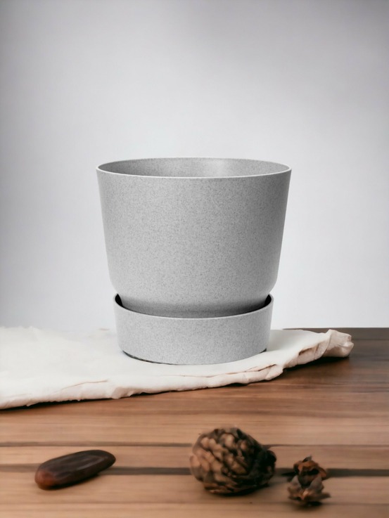 Cache-pot elho greenville gris - d39 x h37