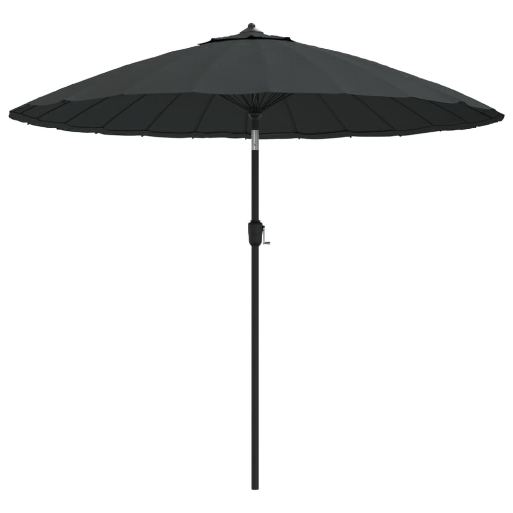 Parasol mobilier de jardin d'extérieur avec mât en aluminium 270 cm anthracite