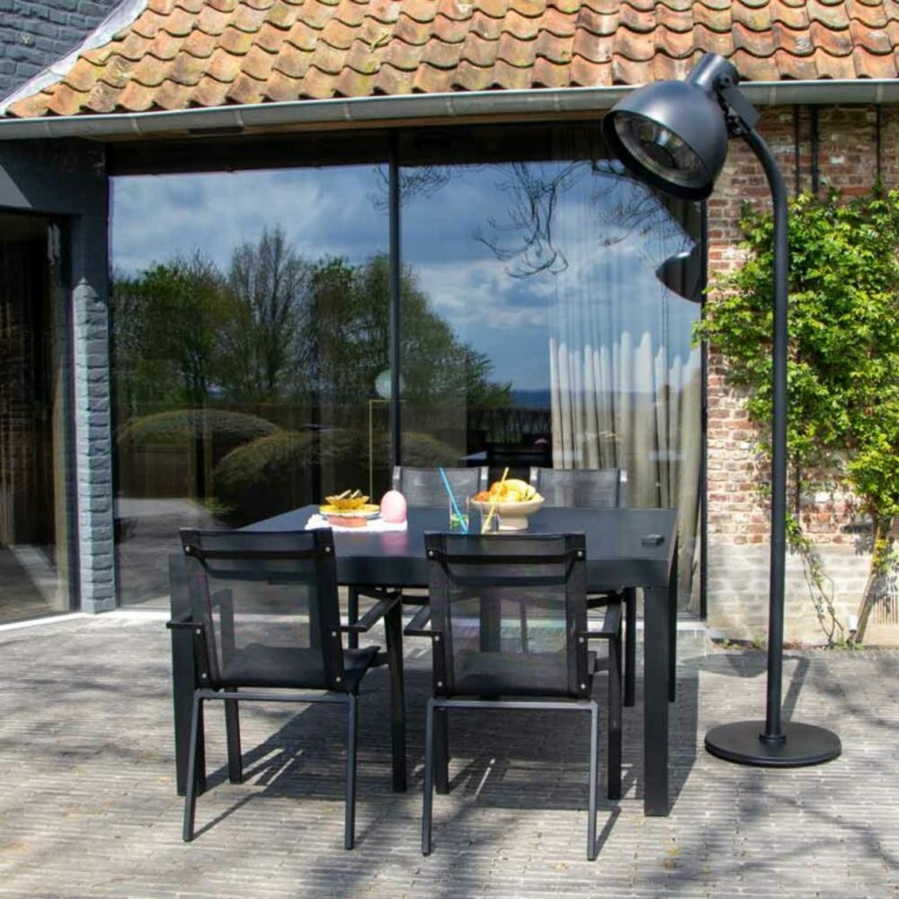 Chauffe terrasse électrique avec télécommande 2000w noir lumina