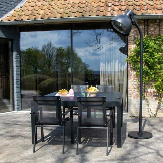 Chauffe terrasse électrique avec télécommande 2000w noir lumina