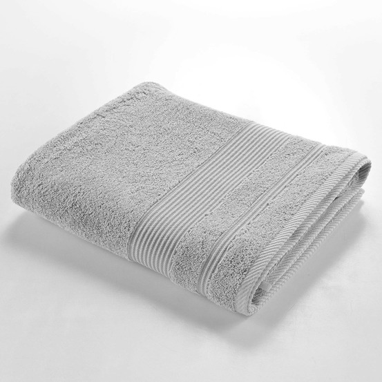 Serviette ou drap de bain 90 x 150 cm tendresse gris perle