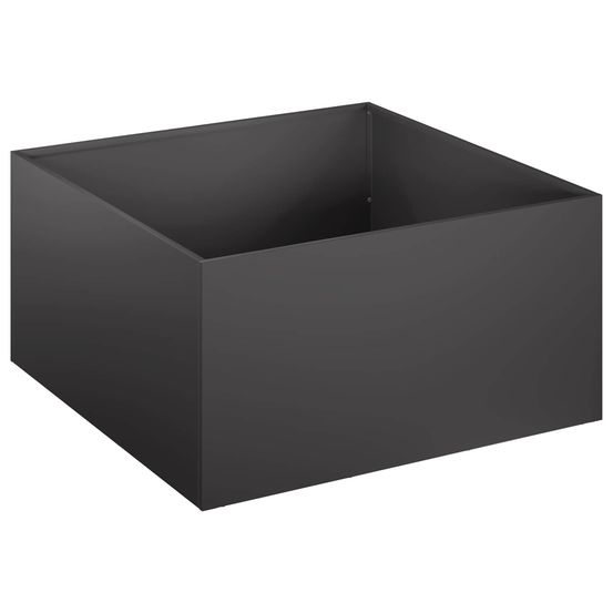 Cache-pot de jardin noir 40 x 40 x 30 cm acier laminé à froid