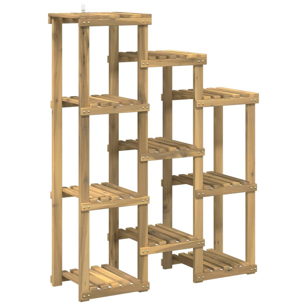 Support de plante blanc 85 x 30 x 114,5 cm bois d'acacia massif