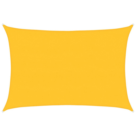 Voile d'ombrage 160 g/m² rectangulaire jaune 5x7 m pehd