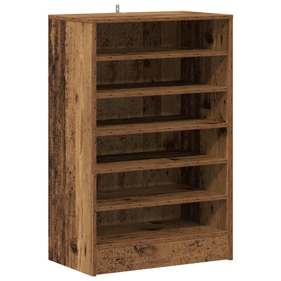 Armoire à chaussures vieux bois 60x35x92 cm bois d'ingénierie