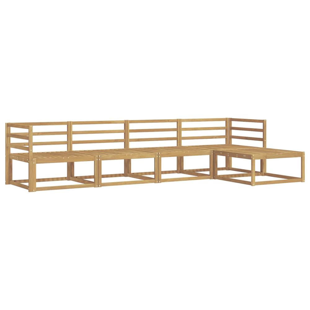 Ensemble de canapés d'extérieur 5 pcs blanc 325 x 162,5 x 73 cm