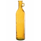 Vase bouteille avec anse en verre ocre 19x19x75 cm