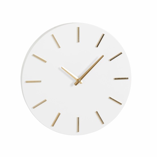 Mica decorations brixen horloge murale - ø36 cm - blanc