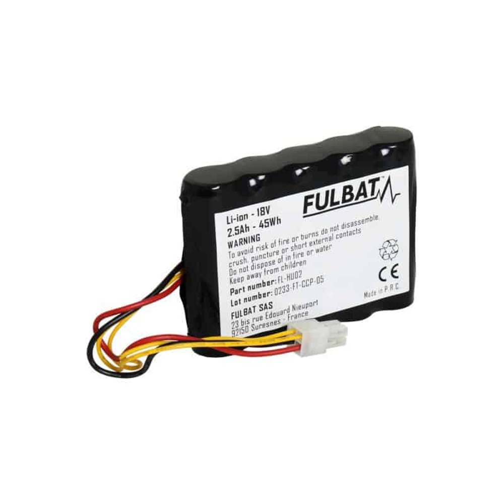 Batterie 18v 2.5ah pour robot tondeuse fulbat flhu02