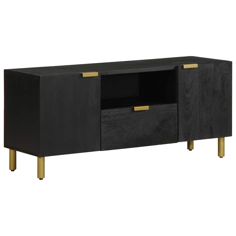 Meuble tv noir 105x33x46 cm bois d'ingénierie