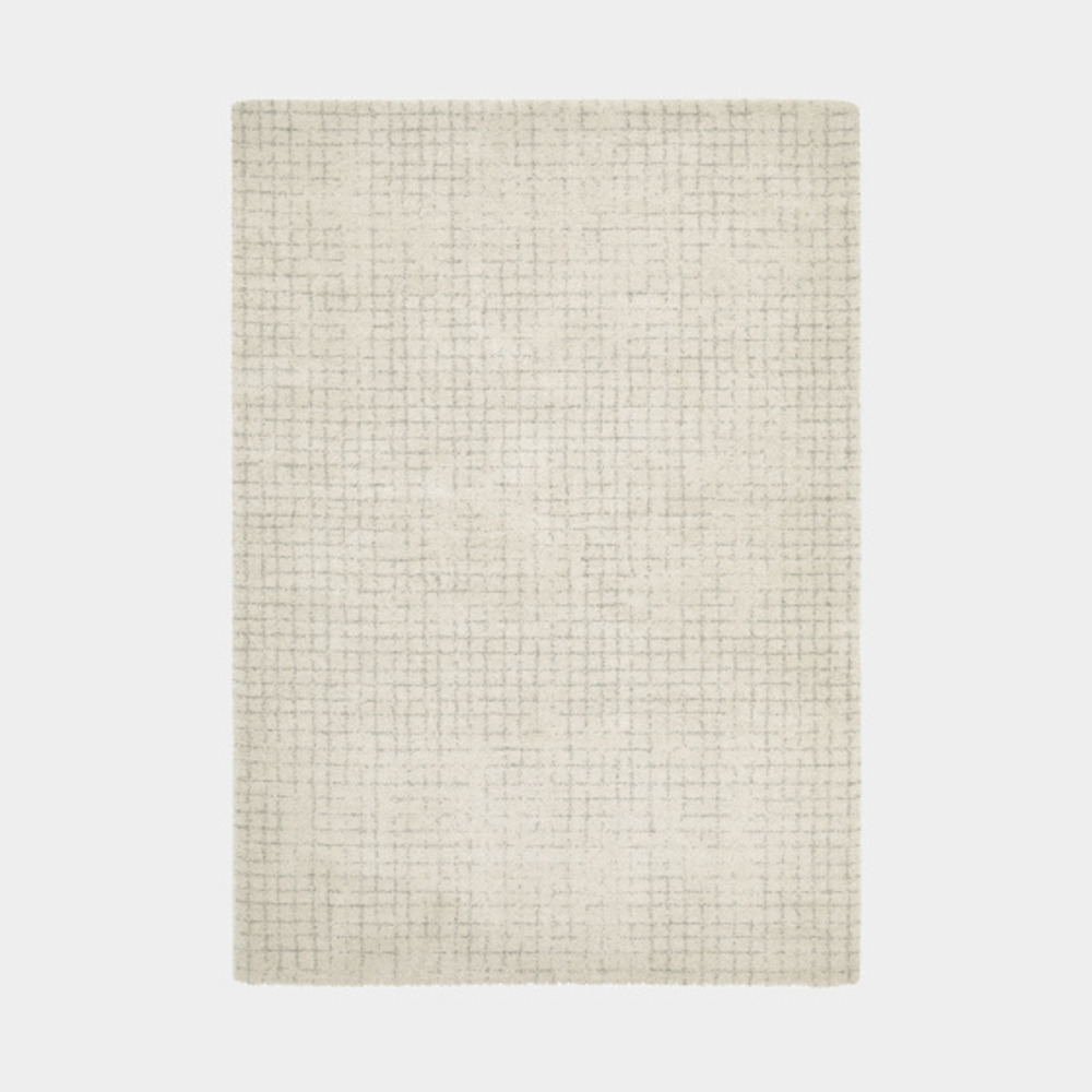 Tapis nomadic crème - quadrillage - 160 x 230 cm