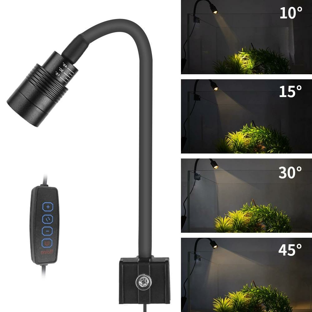 Mini lampe à pince led pour aquarium, ornement d'aménagement paysager