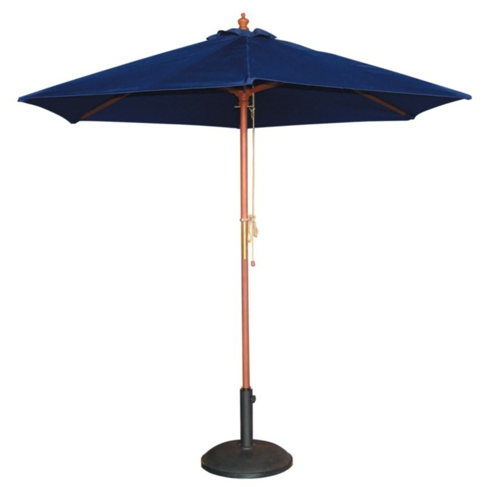 Parasol de terrasse professionnel bleu marine à poulie de ø3 m - bolero
