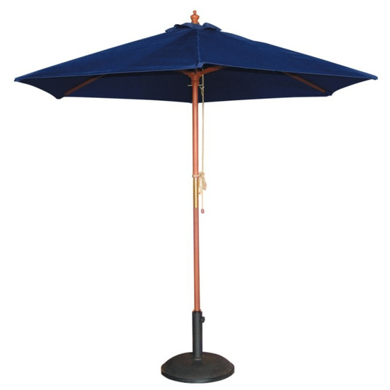Parasol de terrasse professionnel bleu marine à poulie de ø3 m - bolero