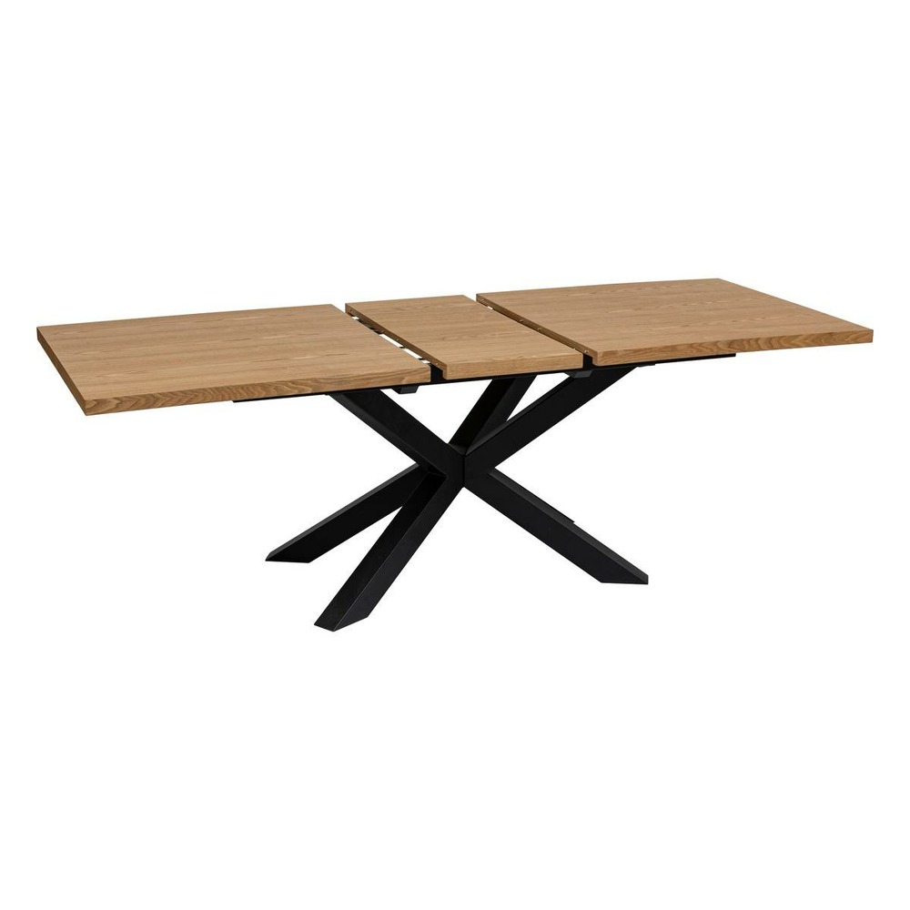 Table à manger extensible olaf - métal et bois