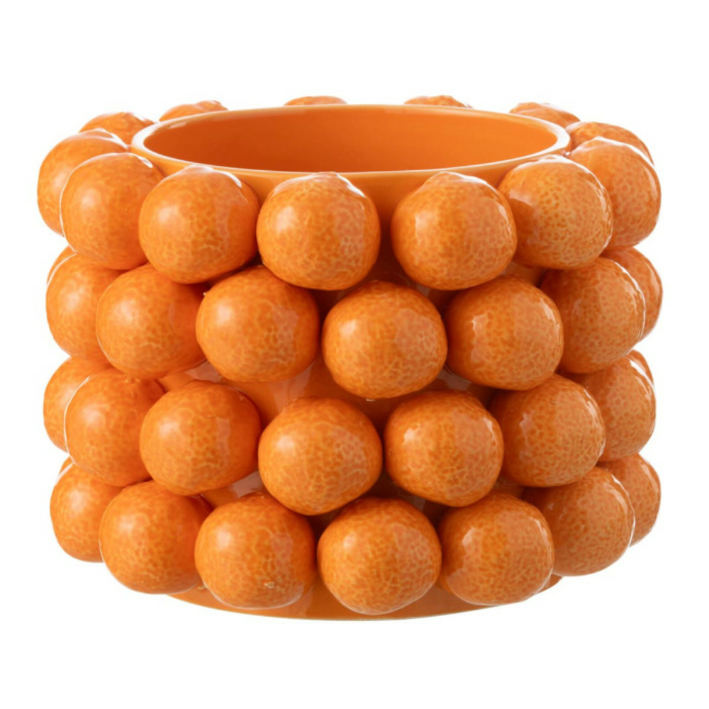 Cache-pot en céramique orange 25cm orange