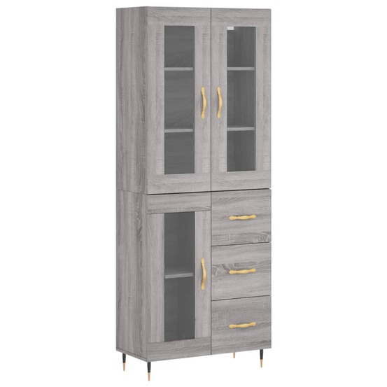 Buffet bahut commode armoire meuble de rangement organisateur cuisine salle de séjour salon haut sonoma 69,5 x 34 x 180 cm bo
