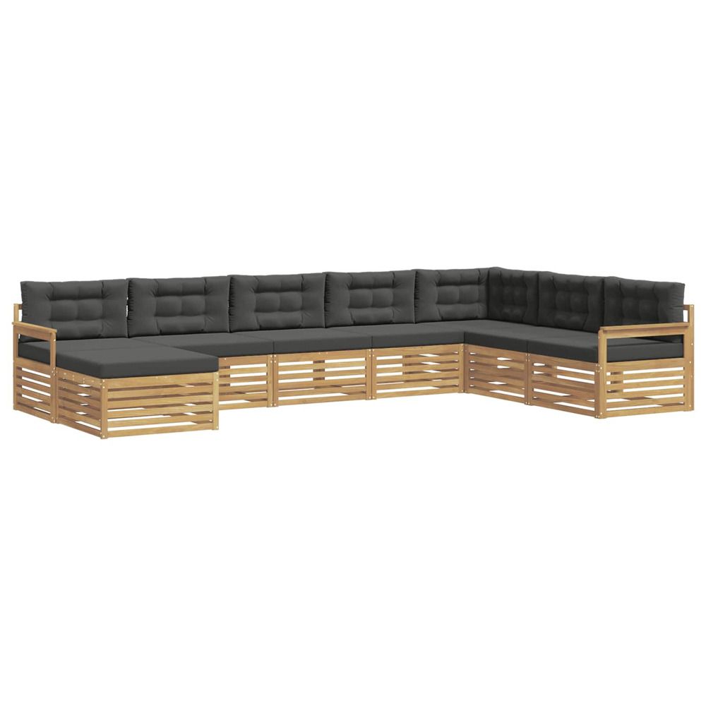 Ensemble de canapés d'extérieur 8 pc blanc et anthracite