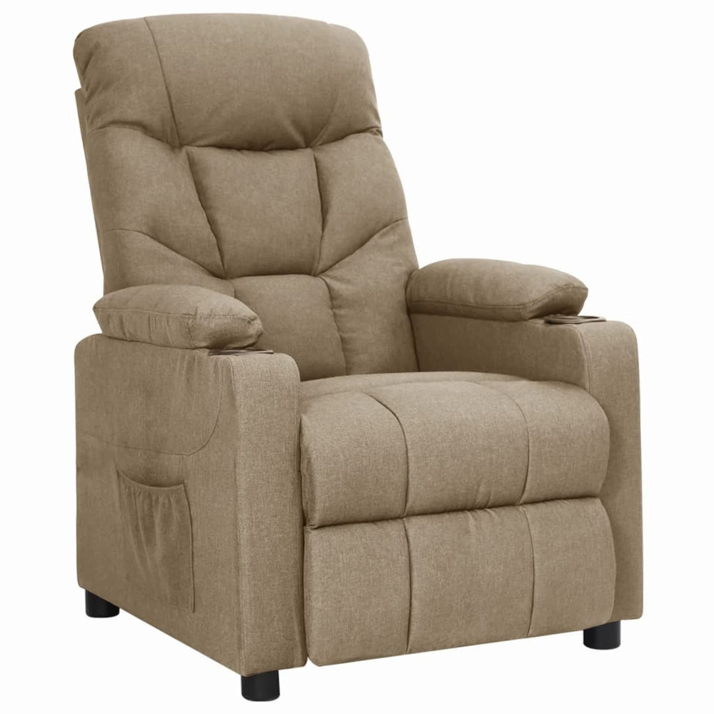 Fauteuil inclinable taupe tissu