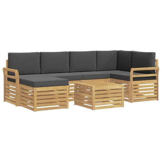 Ensemble de canapés d'extérieur 7 pc blanc et anthracite