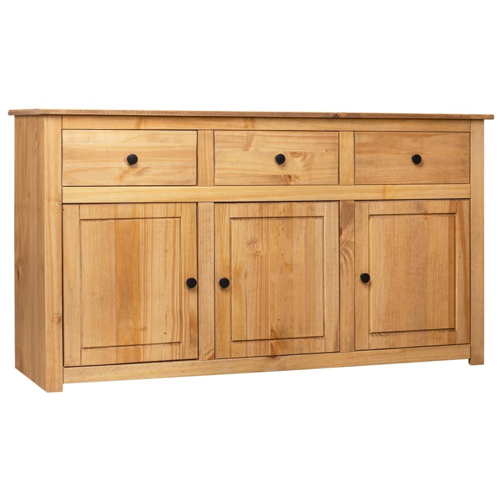 Buffet bahut commode armoire meuble de rangement organisateur cuisine salle de séjour salon 135 x 40 x 80 cm pin solide assor