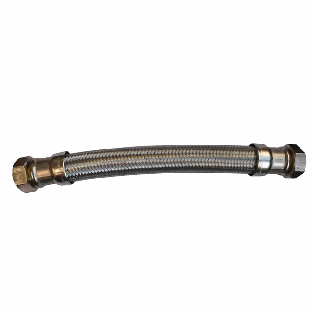 Flexible inox dn25, 1 pouce, 500mm, eau potable, dvgw