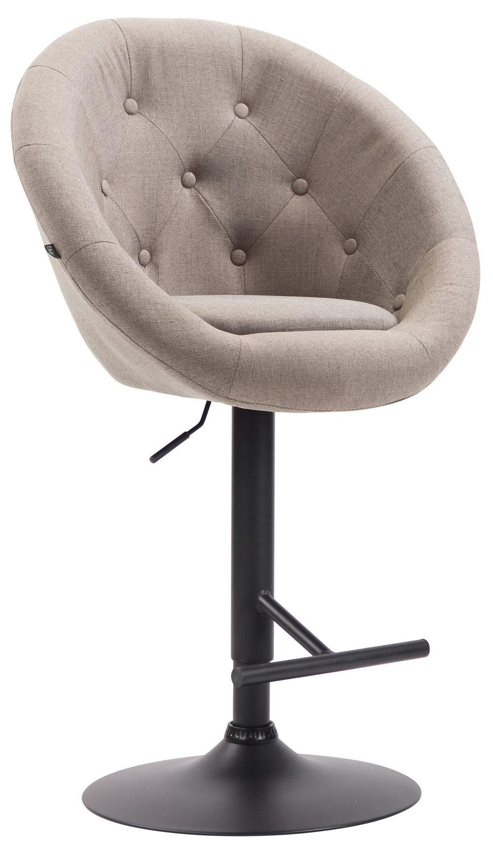 Tabouret de bar london v2 tissu noir