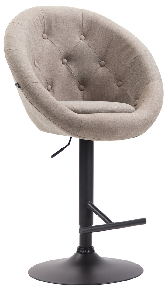 Tabouret de bar london v2 tissu noir