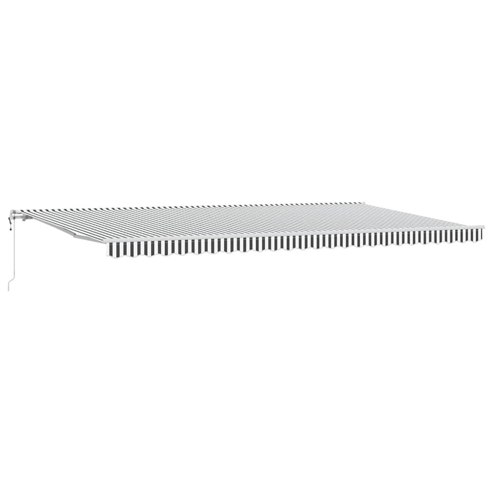 Auvent rétractable automatique anthracite blanc 600x300 cm